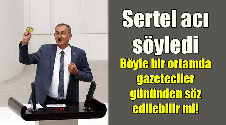 Sertel acı konuştu... Böyle bir ortamda gazeteciler gününden söz edilebilir mi!