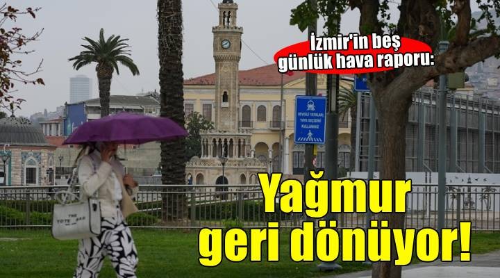 Sıcaklık düşüyor! İzmir de yağmurlu havalar geri dönüyor..