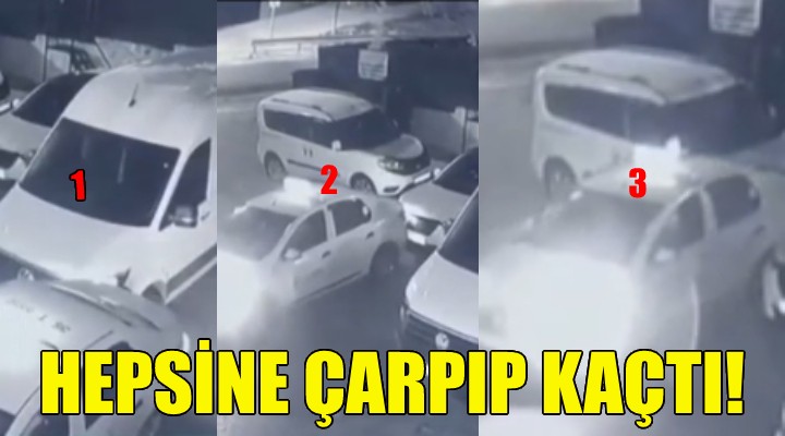 Sırayla hepsine çarpıp kaçtı!