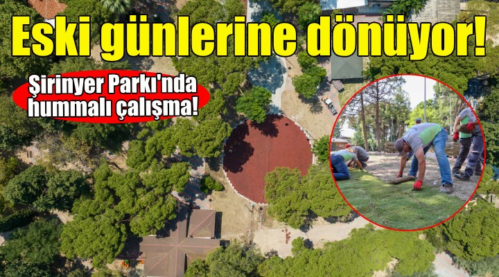 Şirinyer Parkı nda hummalı çalışma!