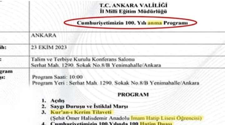 Skandal program... Cumhuriyeti kutlamayacaklar, anacaklar!