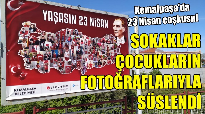 Sokaklar çocukların fotoğraflarıyla süslendi!