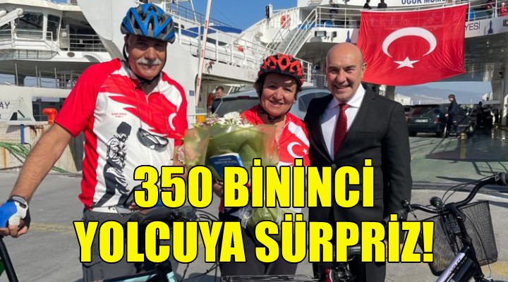 Soyer den 350 bininci bisikletli yolcuya sürpriz!