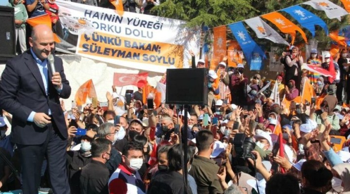 Soylu miting düzenledi: Çatlasınlar, patlasınlar