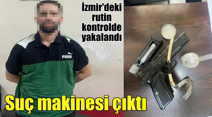 Suç makinesi, rutin kontrolde yakalandı