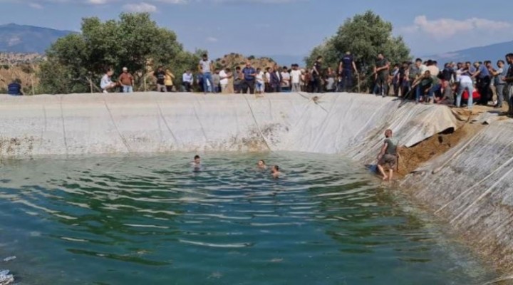 Sulama göletine giren çocuklar boğuldu