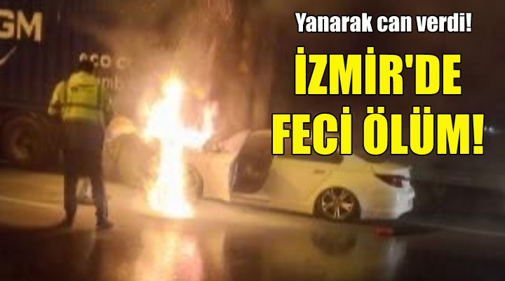 TIR a çarptı, yanarak can verdi!