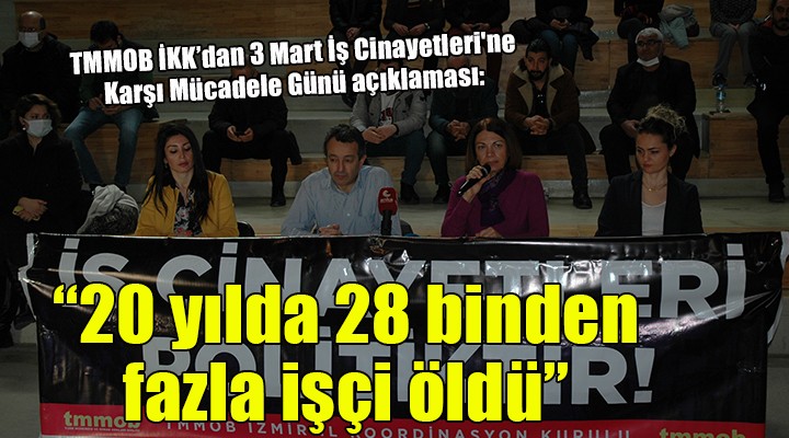 TMOOB İKK:  AKP iktidarında 20 yılda 28 binin üzerinde işçi hayatını kaybetti 