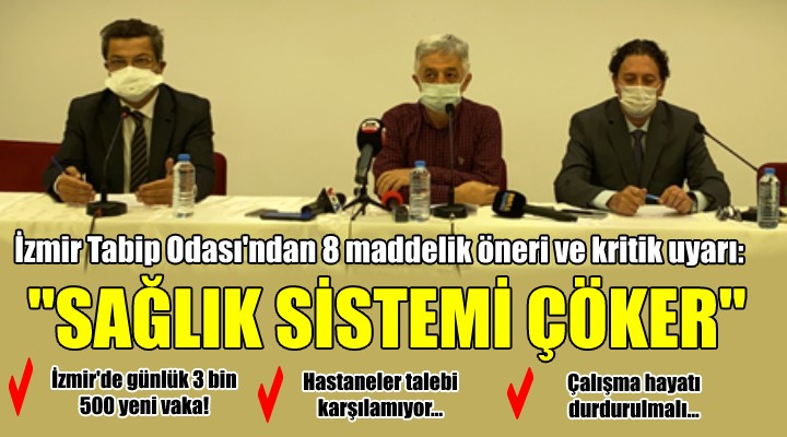 Tabip Odası ndan 8 maddelik öneri ve kritik uyarı: SAĞLIK SİSTEMİ ÇÖKER!