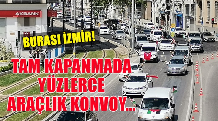 Tam kapanmada yüzlerce araçlık konvoy!