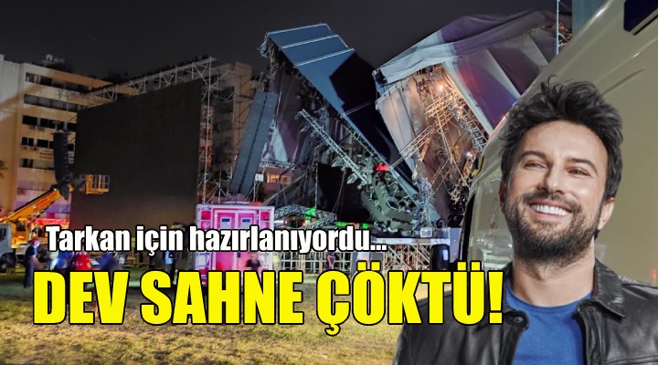 Tarkan için hazırlanıyordu... Dev sahne çöktü!