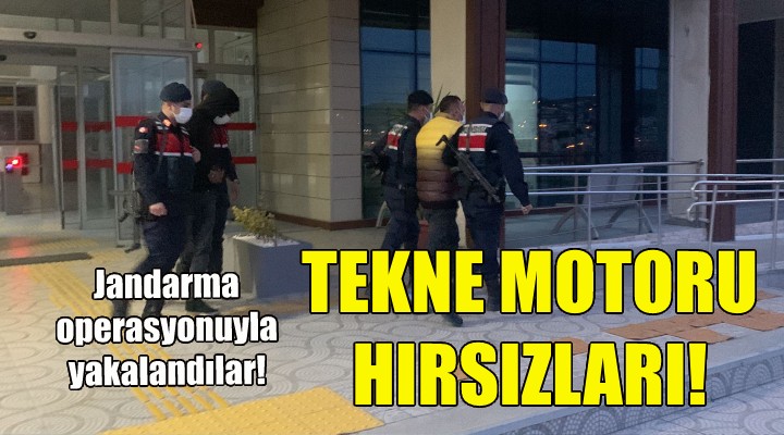 Tekne motoru hırsızları yakalandı!