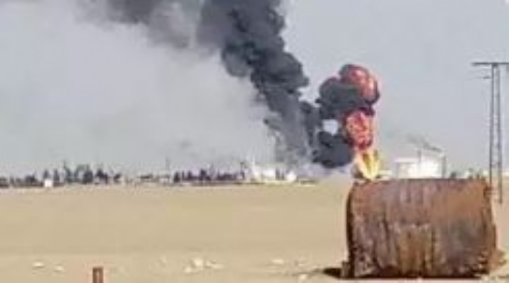 Terör örgütünün petrol sahasında patlama