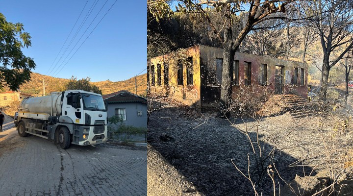 Tire Belediyesi, Bayındır da yangın söndürme çalışmalarına destek verdi
