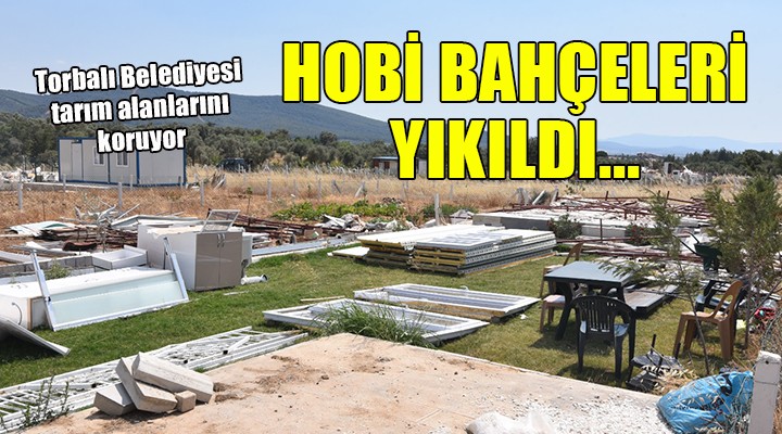 Torbalı da hobi bahçeleri yıkılıyor!