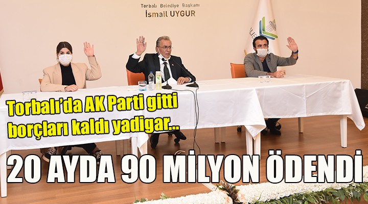 Torbalı’da AK Parti gitti, borcu kaldı yadigar... 20 AYDA 90 MİLYON LİRA BORÇ ÖDENDİ