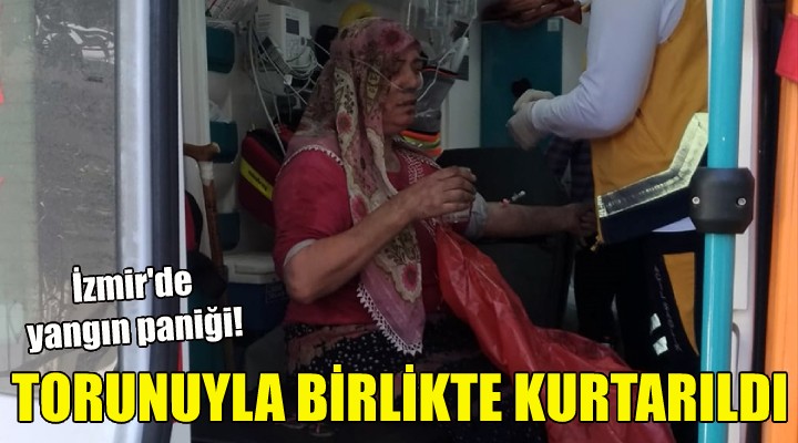 Torunuyla birlikte kurtarıldı!