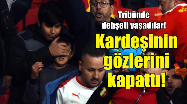 Tribünde dehşeti yaşadılar... Kardeşinin gözlerini kapattı!