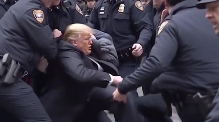 Trump un gözaltı görüntüleri şok etti!