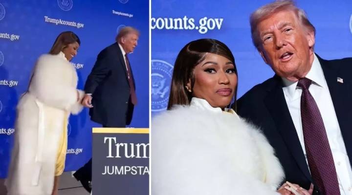 Trump ve dünyaca ünlü rapçi Nicki Minaj dan el ele görüntü