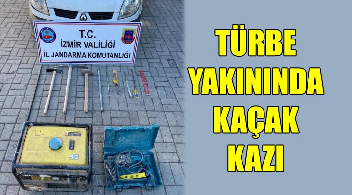 Türbe yakınında kaçak kazı!