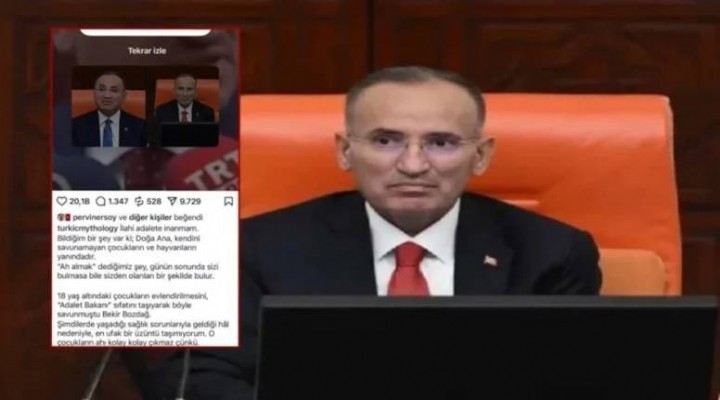 Turizm Bakanı nın eşi Pervin Ersoy, Bekir Bozdağ için paylaşılan o gönderiyi beğendi
