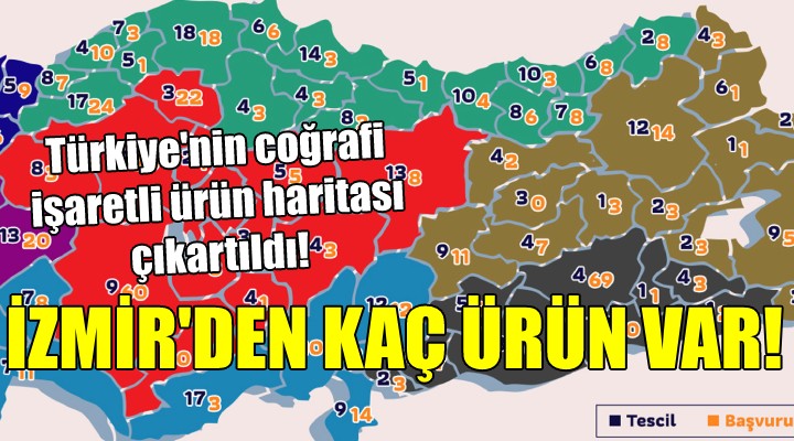 Türkiye nin coğrafi işaretli ürün haritası çıkartıldı! İzmir den kaç ürün var...