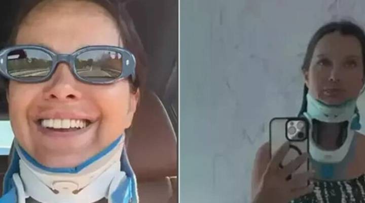 Ünlü oyuncunun kafasına çocuk düştü