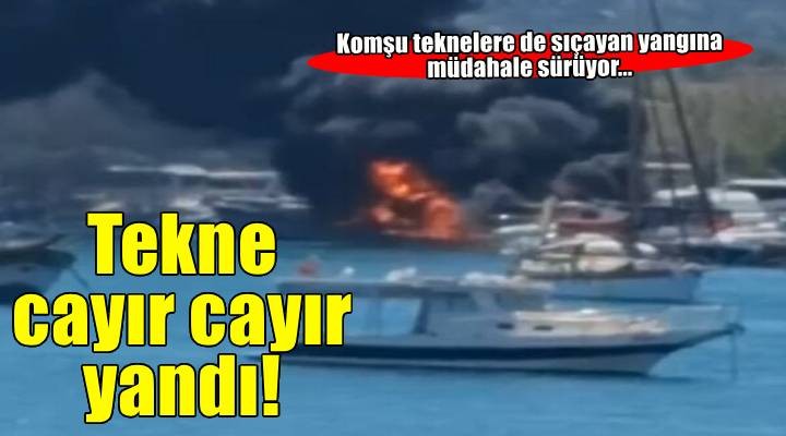 Urla da tekne yangını