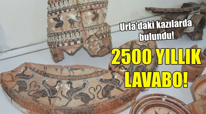 Urla daki kazılarda bulundu... 2 bin 500 yıllık lavabo!