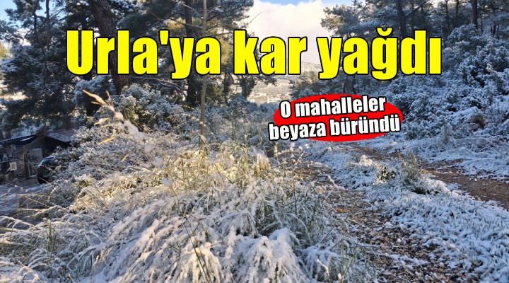 Urla'ya kar düştü