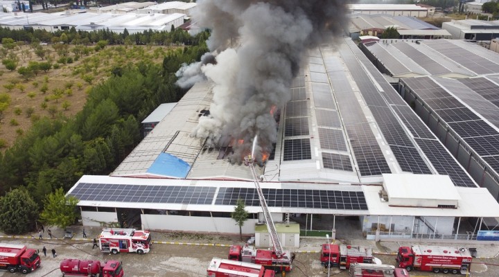 Uşak ta fabrika yangını!