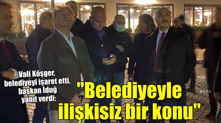 Vali Köşger, vinç faciasıyla ilgili inşaat firmasının adını bile anmadan belediyeyi işaret etti...  Başkan İduğ: Belediyeyle ilişkisiz bir konu!