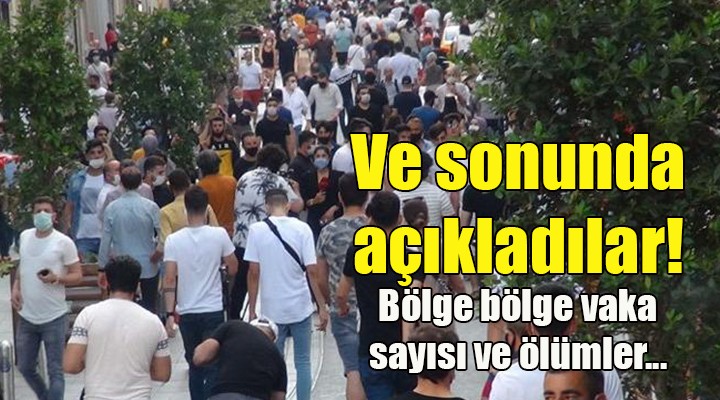 Ve sonunda açıkladılar! Bölge bölge vaka ve ölümler...