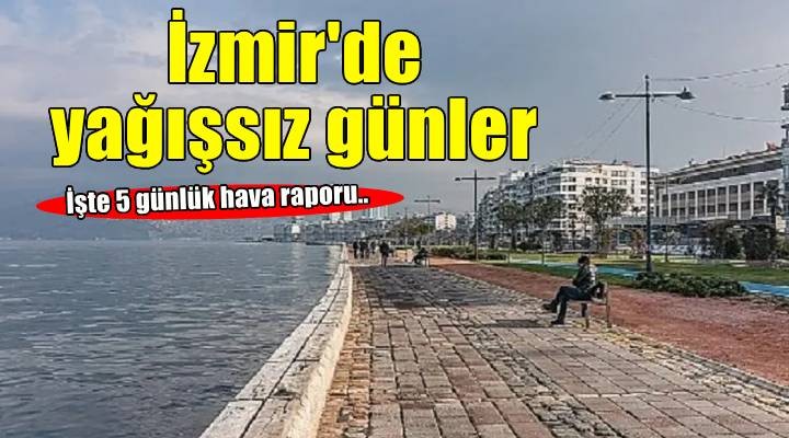 Yağışlar kenti terk etti! Yeni haftada İzmir'de hava nasıl olacak?