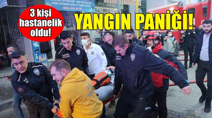 Yangın paniği: 3 kişi dumandan etkilendi!