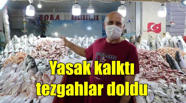 Yasak kalktı, balık tezgahları doldu