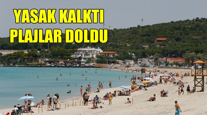 Yasak kalktı, plajlar doldu