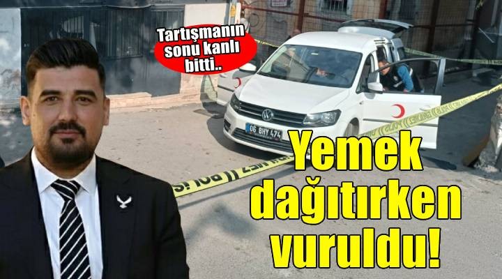 Yemek dağıtan Kızılay çalışanı tabanca ile vuruldu