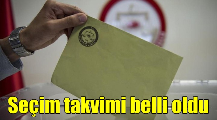 Yerel seçim takvimi belli oldu