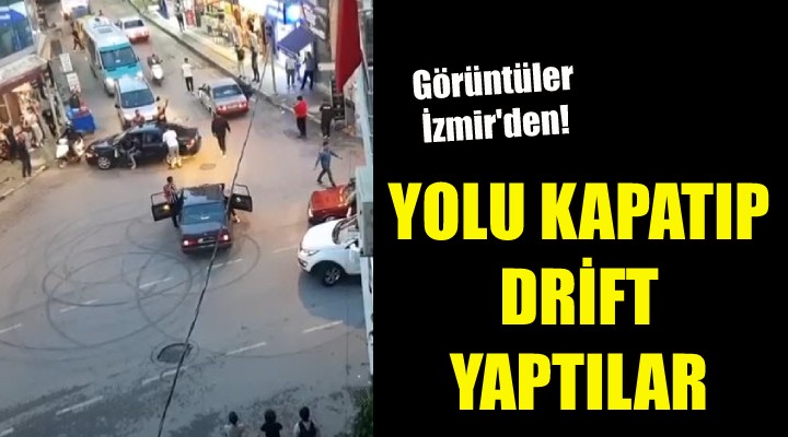 Yolu kapatıp drift yaptılar!