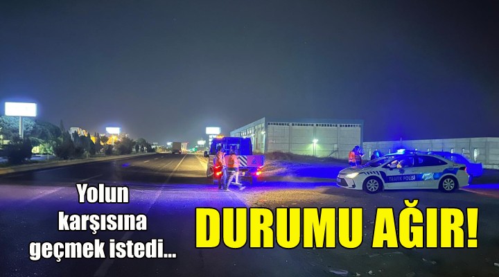 Yolun karşısına geçmek istedi... Durumu ağır!