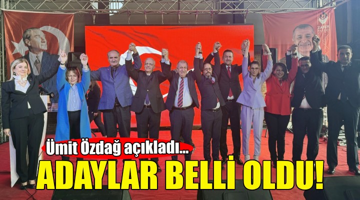 Zafer Partisi nin İzmir adayları belli oldu!