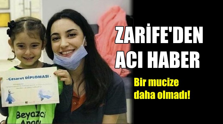 Zarife den acı haber...