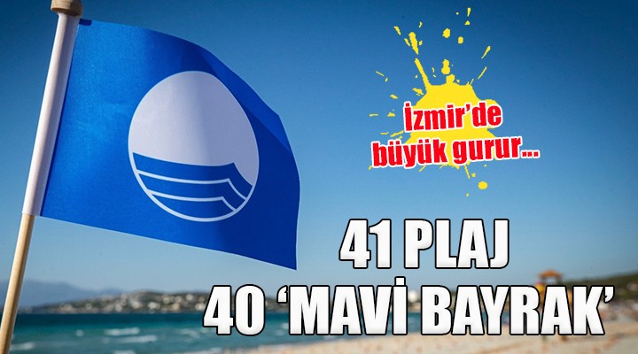 İzmir’de 41 halk plajının 40’ında  Mavi Bayrak  dalgalanıyor