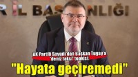 AK Partili Saygılı'dan Başkan Tugay'a 'deniz taksi' tepkisi