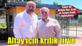 Altay Başkanı Sinan Kanlı İzmir’de Ahmet Nur Çebi ile buluştu