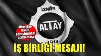 Altay'dan bahis soruşturması açıklaması