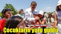 Başkan Tugay sözünü tuttu, çocukların yüzü güldü