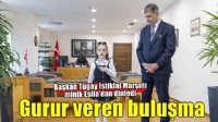 Başkanlık makamında gurur veren buluşma